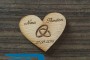 Holz Button in Herzform