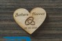 Holz Button Herz