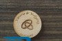 Runder Holz Button