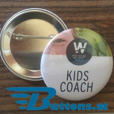 Kids Coach Buttons fuer Hotels und Wellness