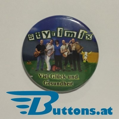 Viel Glück und Gesundheit Button