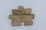 Hochzeitsanstecker Puzzelform Buttons Holz Bio