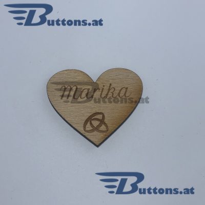 Hochzeit Anstecker Bio Holz