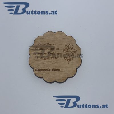 buttonorder holzbuttons, anstecker aus holz
